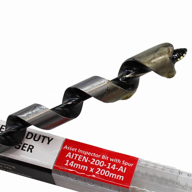 Auger, impact, 14mmOD, 200mmL, 7/16" quick change hex shank, halfmoon