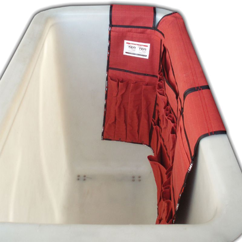 Apron, bucket, canvas, red, 1100x980mm, 28 poc, 10 eyelet, heavy duty ...