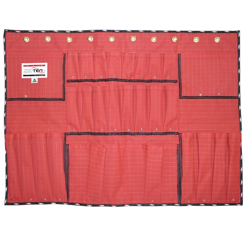 Apron, bucket, canvas, red, 1100x980mm, 28 poc, 10 eyelet, heavy duty ...