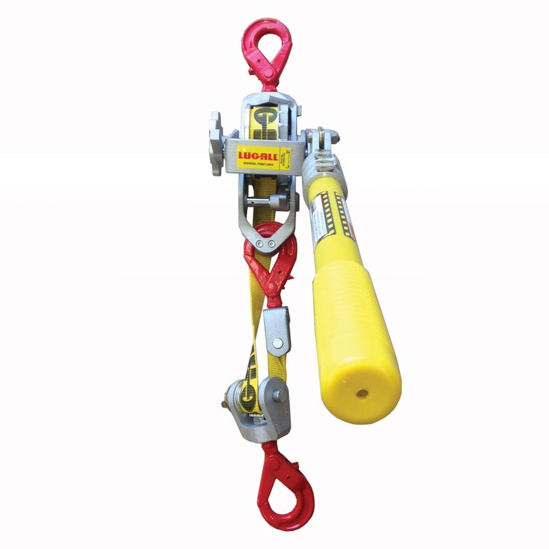 Hoist, ratchet, web, single 2.9m/450kg, double 1.3m/900kg, self locking