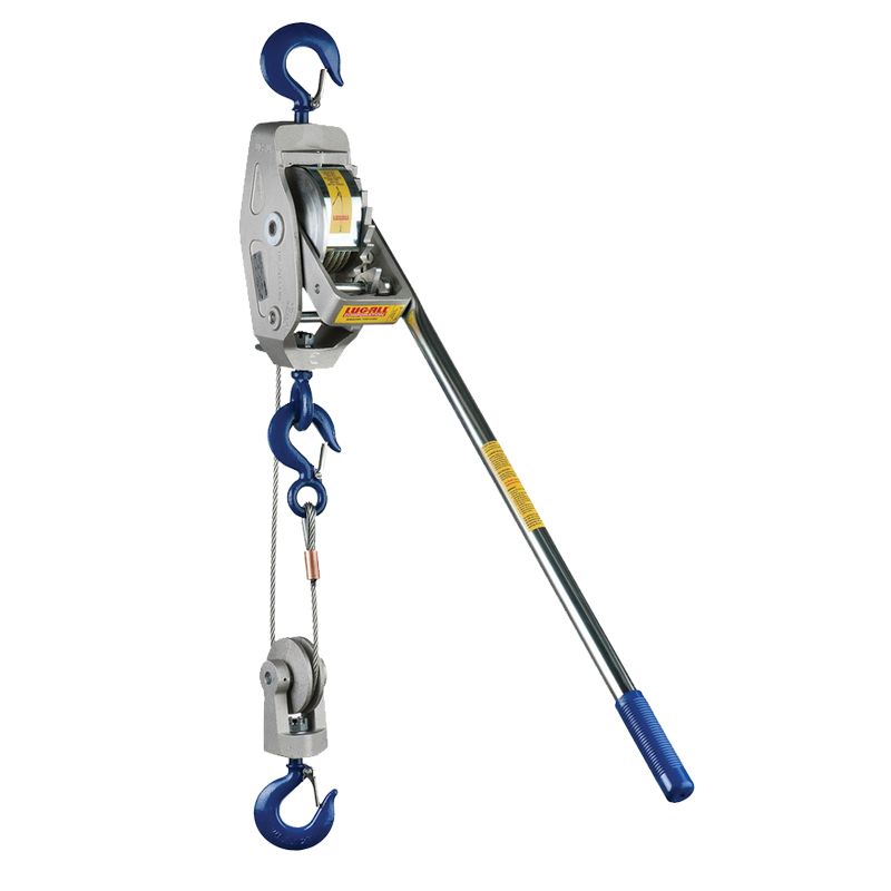 Hoist, ratchet, wire, single, 6m/900kg, double, 3m/1800kg, medium frame