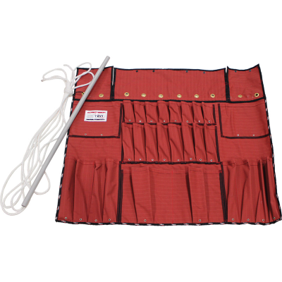 Apron, bucket, canvas, red, 1100x980mm, 28 poc, 10 eyelet, heavy duty ...