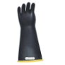 E114YB-12 - Gloves, rubber, yellow black,