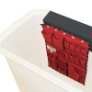 TENM446 - Apron, bucket, canvas, red,