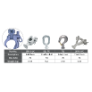 T12 - Ball clevis, safety hook,