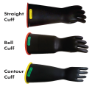 NG416YB-12 - Gloves, rubber, yellow/black,