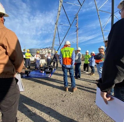 Preparing for transmission tower painting INDURAGUARD 9200